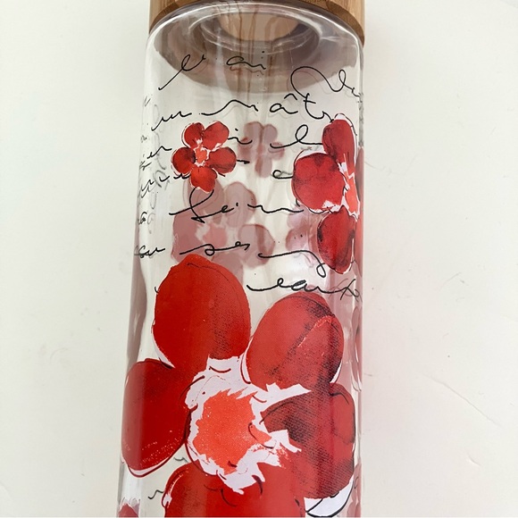 Floral Glass Water Bottle - Picture 2 of 6
